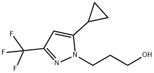 3-[5-Cyclopropyl-3-(trifluoromethyl)pyrazol-1-yl]propan-1-ol 구조식 이미지