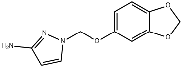 1-[(1,3-benzodioxol-5-yloxy)methyl]-1H-pyrazol-3-amine Structure