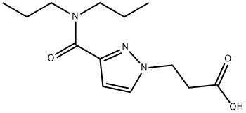 3-(3-[(Dipropylamino)carbonyl]-1H-pyrazol-1-yl)propanoic acid 구조식 이미지