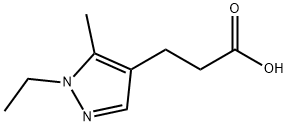 3-(1-ethyl-5-methyl-1H-pyrazol-4-yl)propanoic acid 구조식 이미지