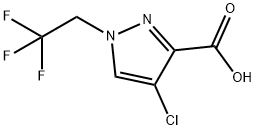 4-Chloro-1-(2,2,2-trifluoroethyl)pyrazole-3-carboxylic acid Structure