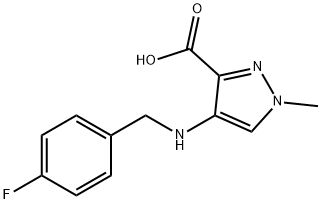 4-[(4-fluorobenzyl)amino]-1-methyl-1H-pyrazole-3-carboxylic acid 구조식 이미지
