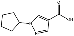 1-Cyclopentylpyrazole-4-carboxylic acid Structure