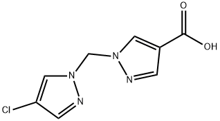 1-[(4-Chloro-1H-pyrazol-1-yl)methyl]-1H-pyrazole-4-carboxylic acid Structure