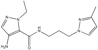 4-amino-2-ethyl-N-[3-(3-methylpyrazol-1-yl)propyl]pyrazole-3-carboxamide Structure