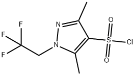 3,5-dimethyl-1-(2,2,2-trifluoroethyl)-1H-pyrazole-4-sulfonyl chloride Structure