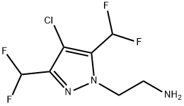 2-[4-chloro-3,5-bis(difluoromethyl)-1H-pyrazol-1-yl]ethanamine Structure