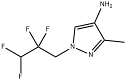 3-Methyl-1-(2,2,3,3-tetrafluoro-propyl)-1H-pyrazol-4-ylamine Structure