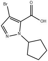 4-Bromo-1-cyclopentyl-1H-pyrazole-5-carboxylic acid Structure