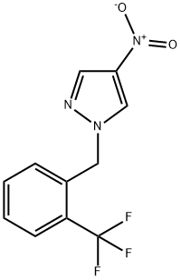 4-nitro-1-{[2-(trifluoromethyl)phenyl]methyl}-1H-pyrazole 구조식 이미지