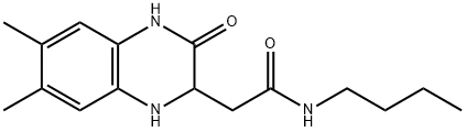 N-butyl-2-(6,7-dimethyl-3-oxo-1,2,3,4-tetrahydroquinoxalin-2-yl)acetamide Structure