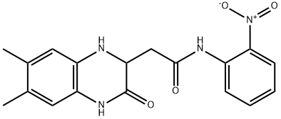 2-(6,7-dimethyl-3-oxo-1,2,3,4-tetrahydroquinoxalin-2-yl)-N-(2-nitrophenyl)acetamide Structure