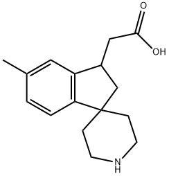 2-(5-methyl-2,3-dihydrospiro[indene-1,4'-piperidin]-3-yl)acetic acid Structure