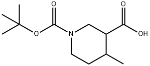 1-(tert-Butoxycarbonyl)-4-methylpiperidine-3-carboxylic acid Structure