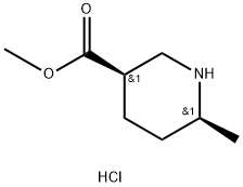 CIS-METHYL 6-METHYLPIPERIDINE-3-CARBOXYLATE HCL 구조식 이미지