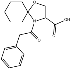 4-(2-phenylacetyl)-1-oxa-4-azaspiro[4.5]decane-3-carboxylic acid Structure