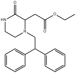 ethyl [1-(2,2-diphenylethyl)-3-oxo-2-piperazinyl]acetate 구조식 이미지