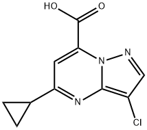 3-Chloro-5-cyclopropylpyrazolo[1,5-a]pyrimidine-7-carboxylic acid Structure