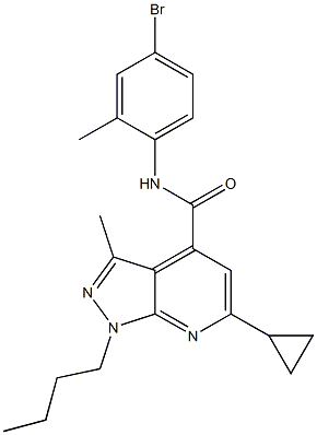 N-(4-bromo-2-methylphenyl)-1-butyl-6-cyclopropyl-3-methylpyrazolo[3,4-b]pyridine-4-carboxamide Structure