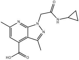 1-[2-(Cyclopropylamino)-2-oxoethyl]-3,6-dimethyl-1H-pyrazolo[3,4-b]pyridine-4-carboxylic acid Structure