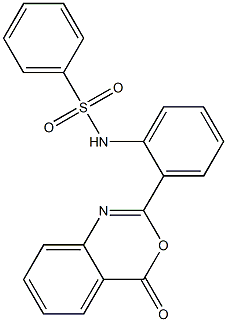 Benzenesulfonamide, N-[2-(4-oxo-4H-3,1-benzoxazin-2-yl)phenyl]- 구조식 이미지