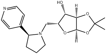 (3aR,5R,6S,6aR)-2,2-dimethyl-5-{[(2S)-2-(pyridin-4-yl)pyrrolidin-1-yl]methyl}-tetrahydro-2H-furo[2,3-d][1,3]dioxol-6-ol Structure