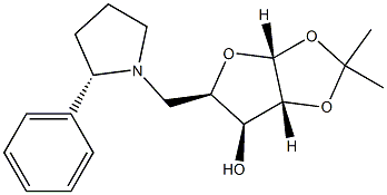 (3aR,5R,6S,6aR)-2,2-dimethyl-5-{[(2S)-2-phenylpyrrolidin-1-yl]methyl}-tetrahydro-2H-furo[2,3-d][1,3]dioxol-6-ol Structure