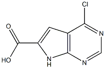 4-CHLORO-7H-PYRROLO[2,3-D]PYRIMIDINE-6-CARBOXYLIC ACID 구조식 이미지