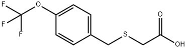 (4-Trifluoromethoxy-benzylsulfanyl)-acetic acid 구조식 이미지