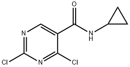 2,4-dichloro-N-cyclopropylpyrimidine-5-carboxamide 구조식 이미지