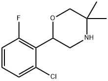 2-(2-chloro-6-fluorophenyl)-5,5-dimethylmorpholine 구조식 이미지