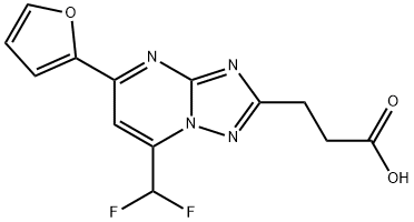 3-[7-(Difluoromethyl)-5-(2-furyl)-[1,2,4]triazolo[1,5-a]pyrimidin-2-yl]propanoic acid Structure