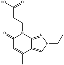 3-(2-Ethyl-4-methyl-6-oxo-2,6-dihydro-7H-pyrazolo[3,4-b]pyridin-7-yl)propanoic acid 구조식 이미지