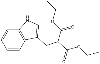 Diethyl 2-(1H-indol-3-ylmethyl)propanedioate 구조식 이미지