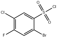 2-Bromo-5-chloro-4-fluorobenzenesulfonyl chloride 구조식 이미지