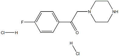 1-(4-fluorophenyl)-2-(piperazin-1-yl)ethan-1-one dihydrochloride 구조식 이미지