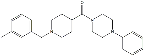 [1-[(3-methylphenyl)methyl]piperidin-4-yl]-(4-phenylpiperazin-1-yl)methanone Structure