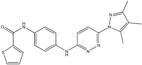 N-[4-[[6-(3,4,5-trimethylpyrazol-1-yl)pyridazin-3-yl]amino]phenyl]thiophene-2-carboxamide Structure