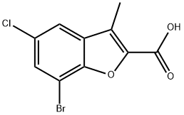 7-bromo-5-chloro-3-methyl-1-benzofuran-2-carboxylic acid Structure