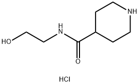 N-(2-hydroxyethyl)piperidine-4-carboxamide:hydrochloride Structure