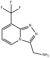 (8-(trifluoromethyl)-[1,2,4]triazolo[4,3-a]pyridin-3-yl)methanamine 구조식 이미지