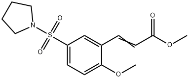 3-[2-Methoxy-5-(pyrrolidine-1-sulfonyl)-phenyl]-acrylic acid methyl ester Structure