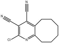 2-chloro-5,6,7,8,9,10-hexahydrocycloocta[b]pyridine-3,4-dicarbonitrile Structure