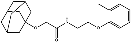 2-(1-adamantyloxy)-N-[2-(2-methylphenoxy)ethyl]acetamide 구조식 이미지