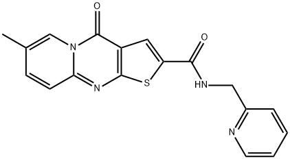 7-methyl-4-oxo-N-(pyridin-2-ylmethyl)-4H-pyrido[1,2-a]thieno[2,3-d]pyrimidine-2-carboxamide 구조식 이미지