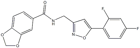 N-[[5-(2,4-difluorophenyl)-1,2-oxazol-3-yl]methyl]-1,3-benzodioxole-5-carboxamide Structure