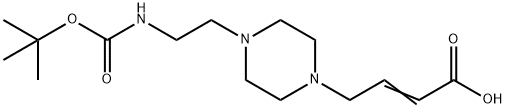 2-Butenoic acid, 4-[4-[2-[[(1,1-dimethylethoxy)carbonyl]amino]ethyl]-1-piperazinyl]- Structure