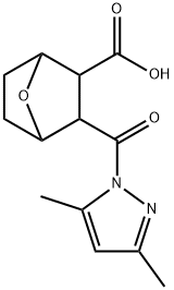 2-(3,5-dimethylpyrazole-1-carbonyl)-7-oxabicyclo[2.2.1]heptane-3-carboxylic acid Structure