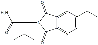 2-(3-ethyl-5,7-dioxopyrrolo[3,4-b]pyridin-6-yl)-2,3-dimethylbutanamide Structure