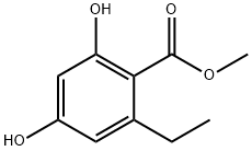 2,4-dihydroxy-6-ethylbenzoic acid, methyl ester 구조식 이미지
